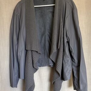 BB Dakota Grey Faux Leather Jacket